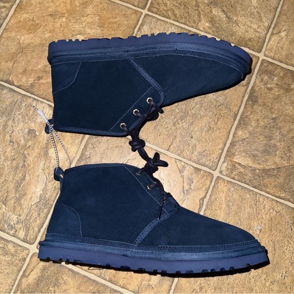 UGG NEUMEL Men's Suede Low Chukka Boots Navy Size 11 (3236) - Picture 5 of 6
